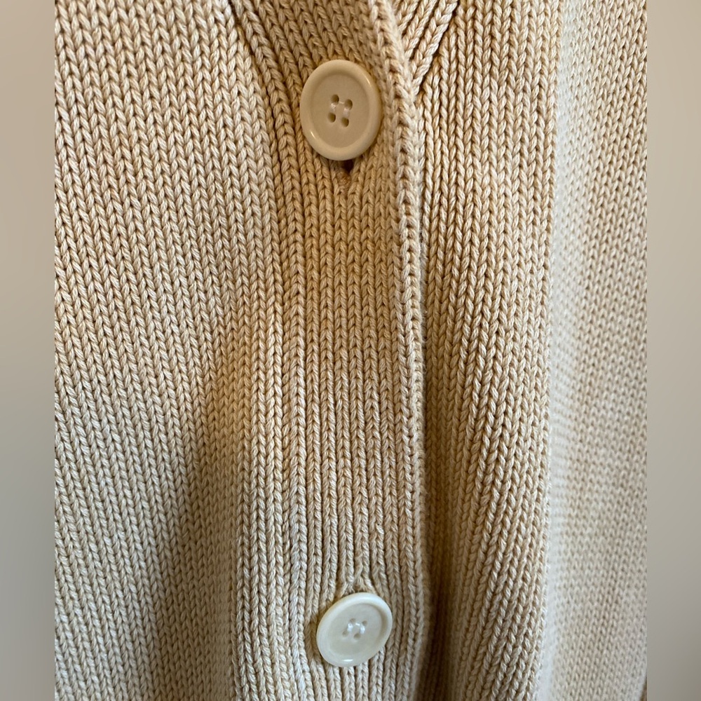 Elegant Tan Women's Cardigan - Picture 5 of 7